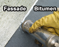 Bitumen Wandanschluss abdichten! Bitumen Wandanschluss abdichten!