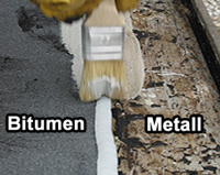 Bitumendach Nähte abdichten! Bitumendach Nähte abdichten!